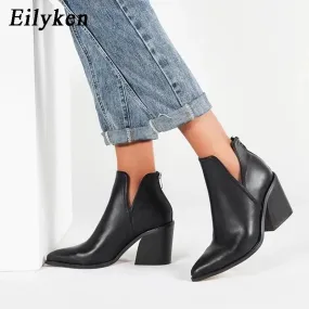 Autumn Winter Women's Casual Western Ankle Boots