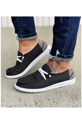 Black Lace up Sneakers