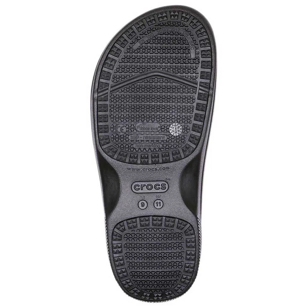 Crocs Unisex On The Clock Work Slip-On Clogs, Black