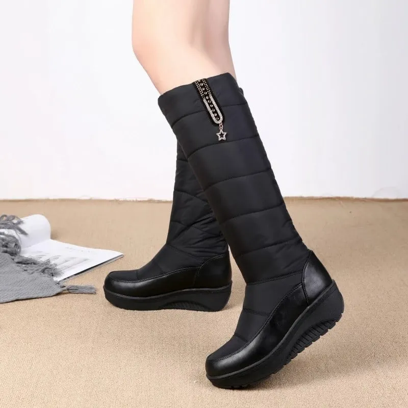 Dyavor Orthopedic Women Boot Arch Support Comfortable Warm WaterProof AntiSlip Knee High Boots