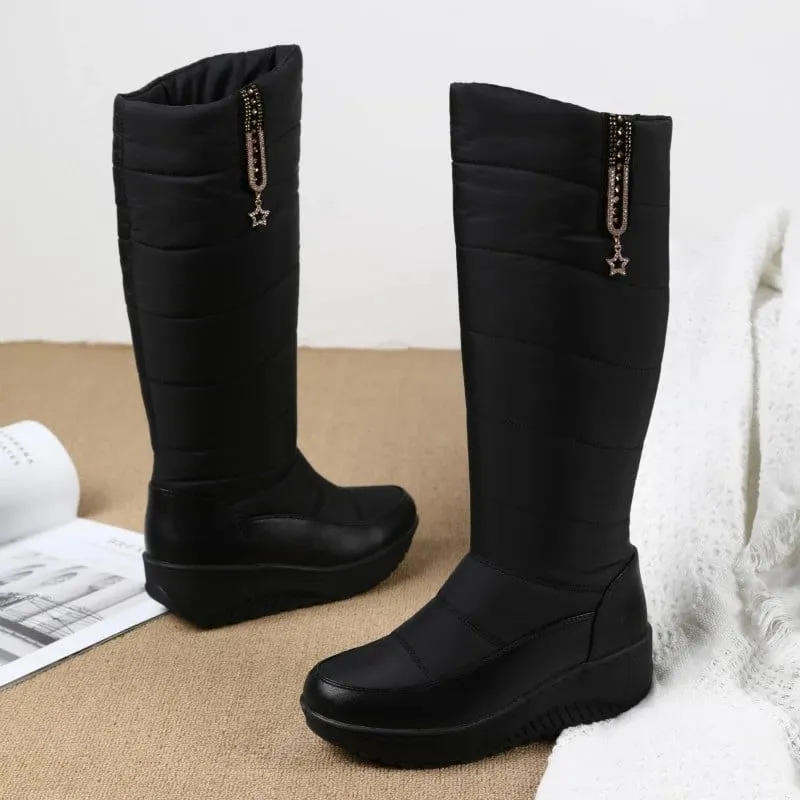 Dyavor Orthopedic Women Boot Arch Support Comfortable Warm WaterProof AntiSlip Knee High Boots