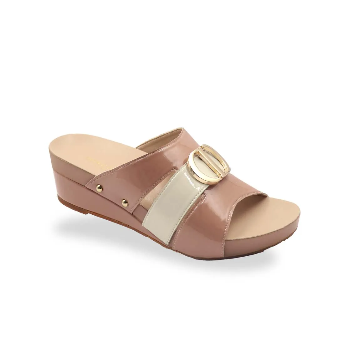 [EXTRA 20% off at cart] Two-Tone Buckle Low Wedges