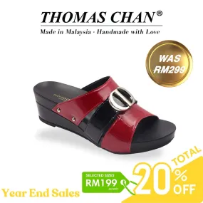 [EXTRA 20% off at cart] Two-Tone Buckle Low Wedges