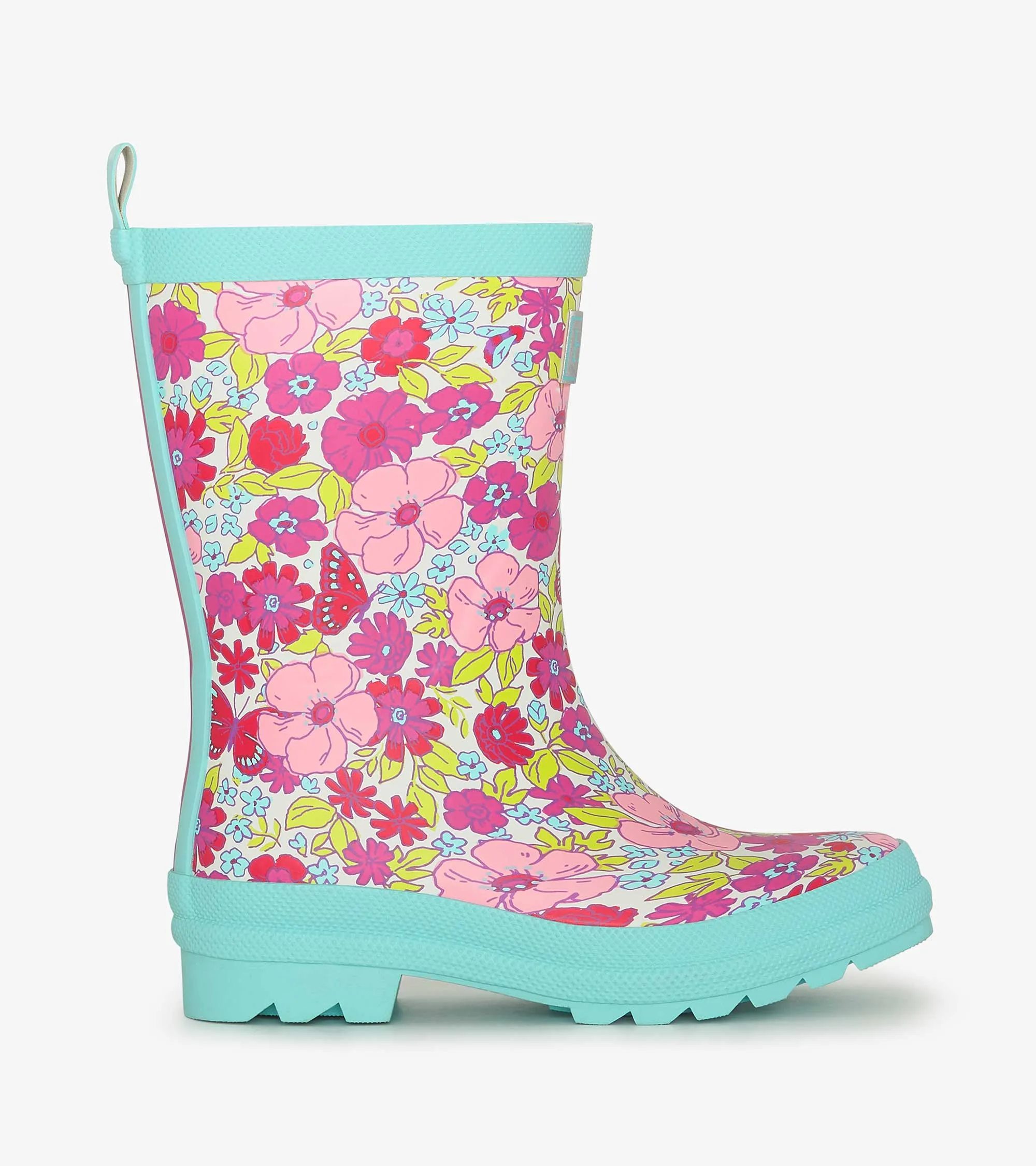 Girls Groovy Flowers Matte Rain Boots