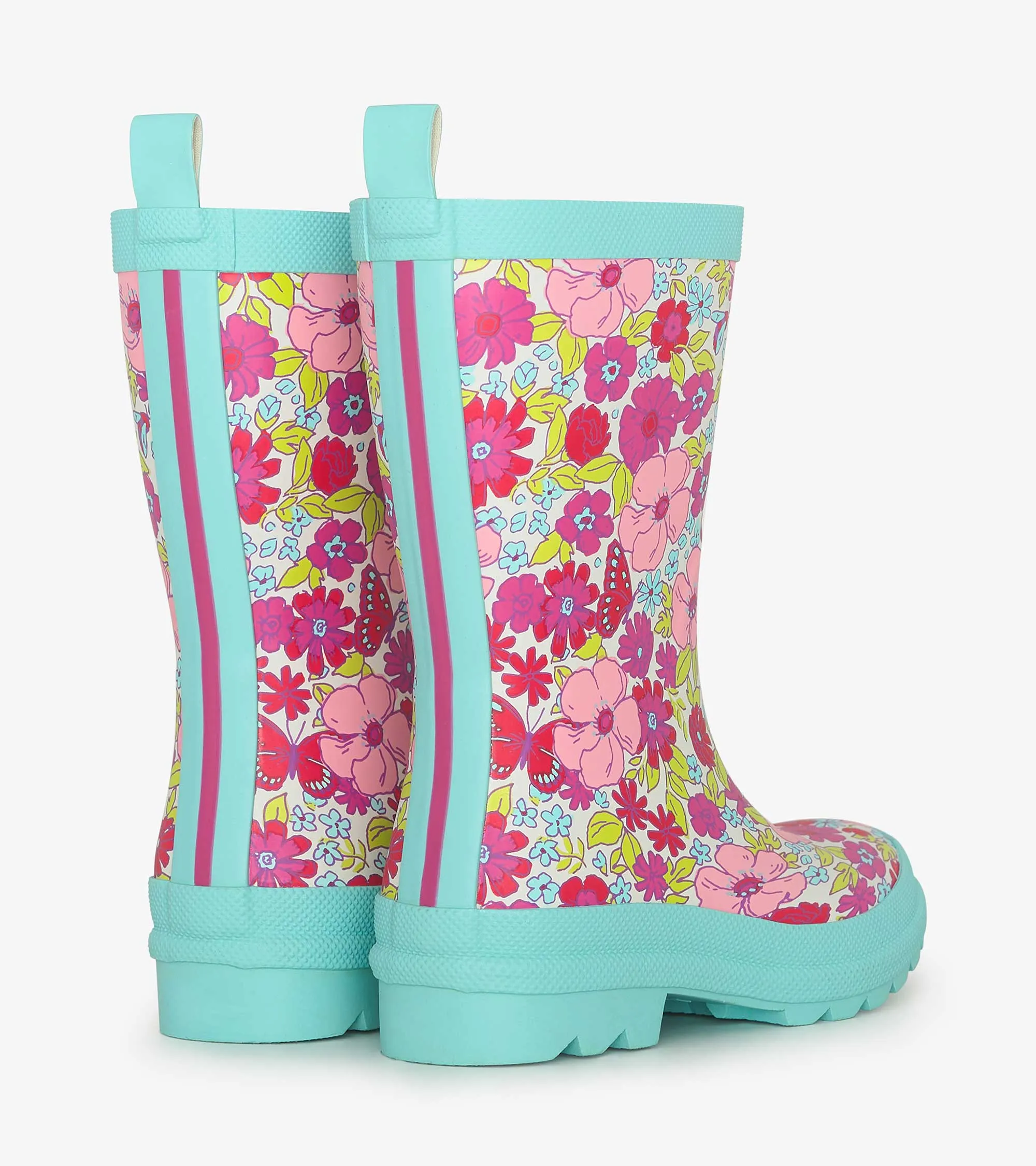 Girls Groovy Flowers Matte Rain Boots