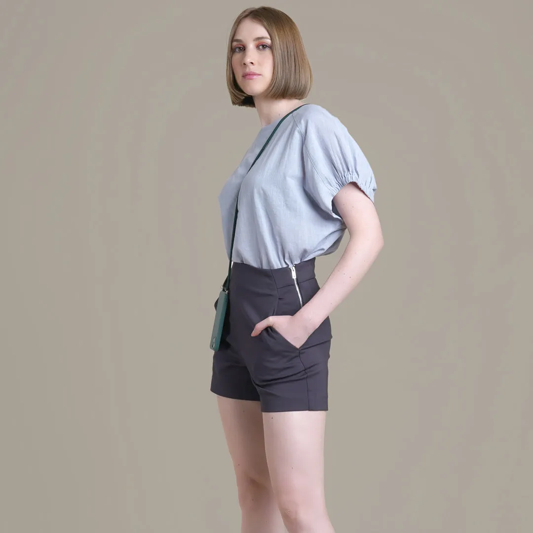 Iva Boat Neck Linen Top