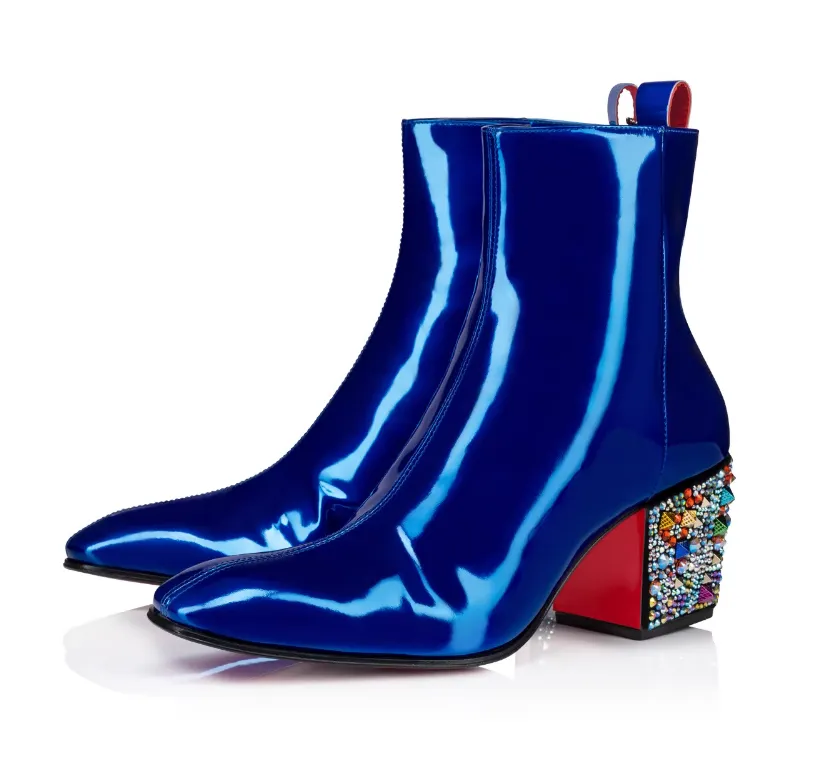 JUCOQU LTTL PERFORMANCE STAGE ANKLE BOOTS IN BLUE