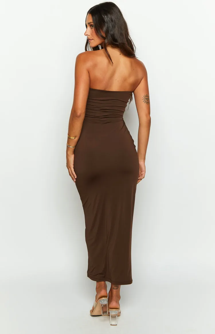 Juliete Brown Midi Dress