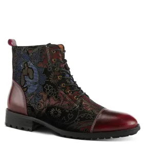 L'Artiste Burgundy Mens Elton Boot