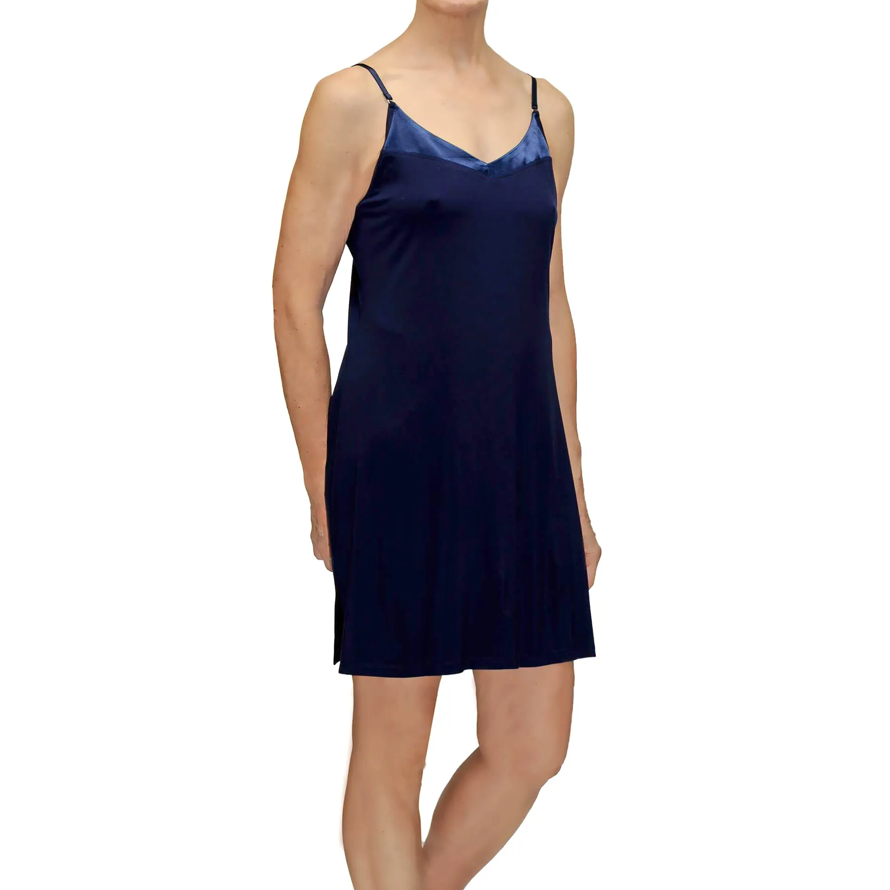 Madison Slip Chemise - Navy