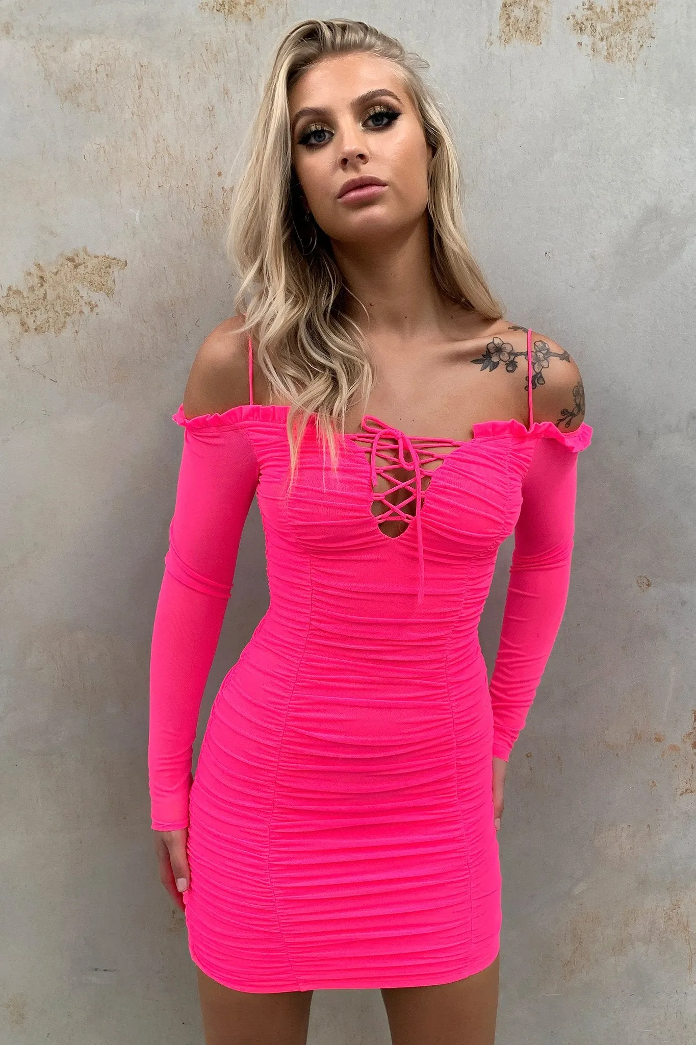 Malone Dress - Hot Pink