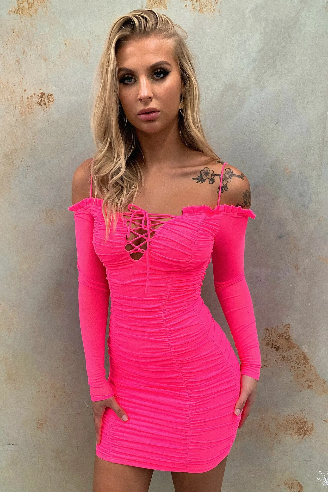 Malone Dress - Hot Pink