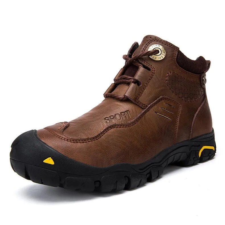 Men's Hiking Boots - Durable Leather, Non-Slip, Comfortable