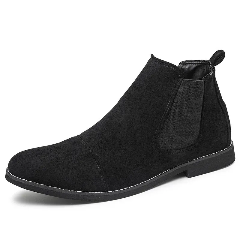 Modern suede Chelsea boots for men with comfortable sole