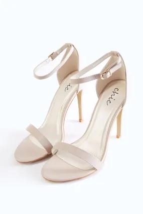 Nude High Heel Strappy Sandals