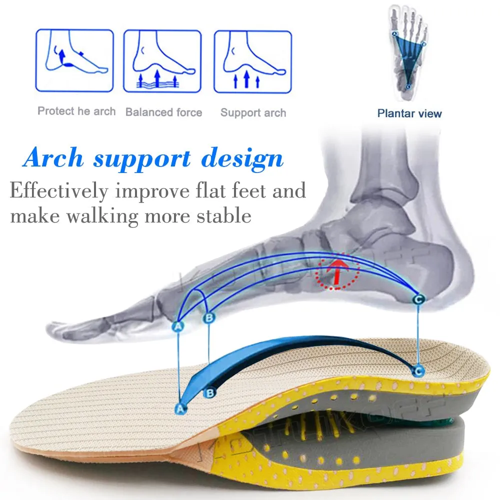 Orthopedic Insoles Orthotics Flat Foot Health Sole Pad For Shoes Insert Arch Support Pad For Plantar Fasciitis Feet Care Insoles