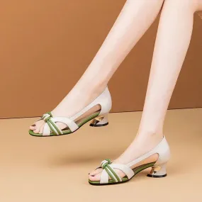 Peep-Toe Casual Sandals