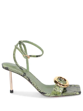 Regalo Python Green Sandals