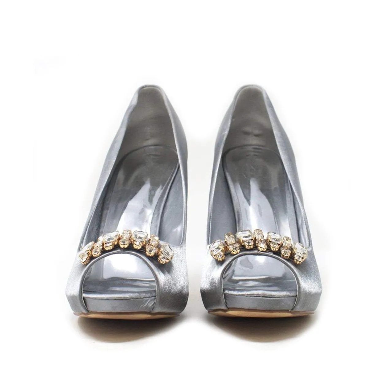 Sarah Peep Toe Diamante Broach Sandal