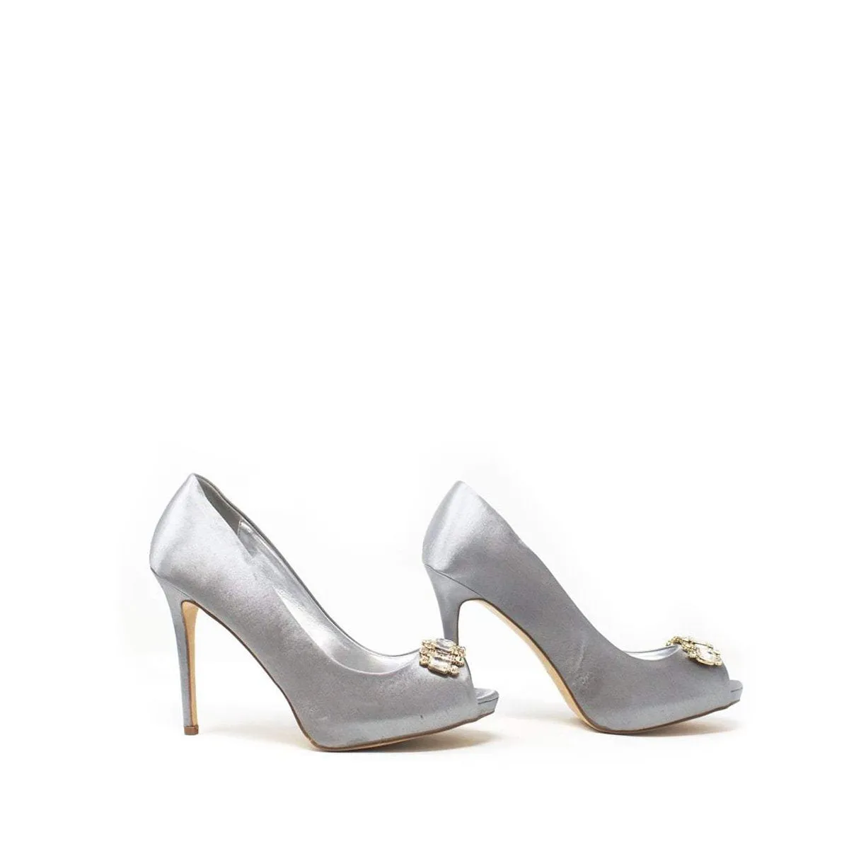 Sarah Peep Toe Diamante Broach Sandal