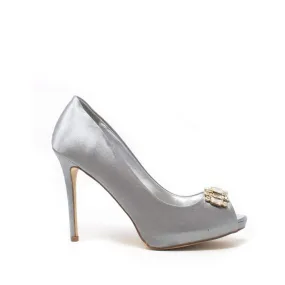 Sarah Peep Toe Diamante Broach Sandal