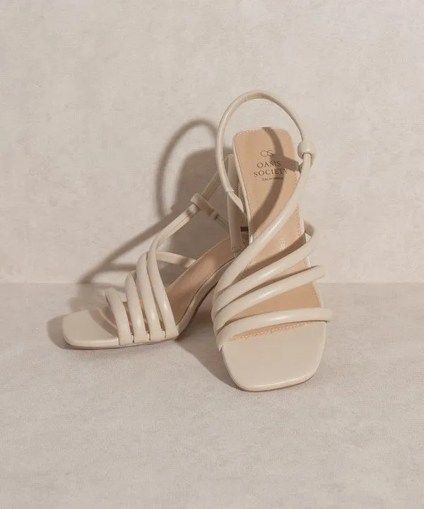 Strappy Wooden Heel Sandal