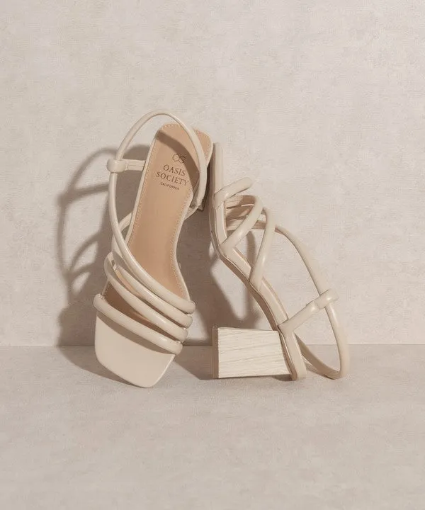 Strappy Wooden Heel Sandal