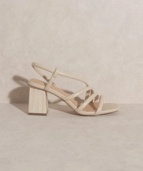 Strappy Wooden Heel Sandal