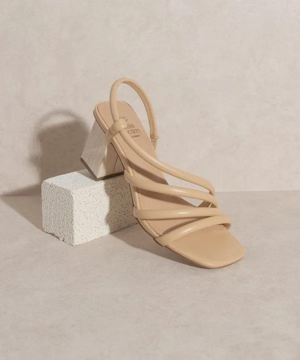 Strappy Wooden Heel Sandal