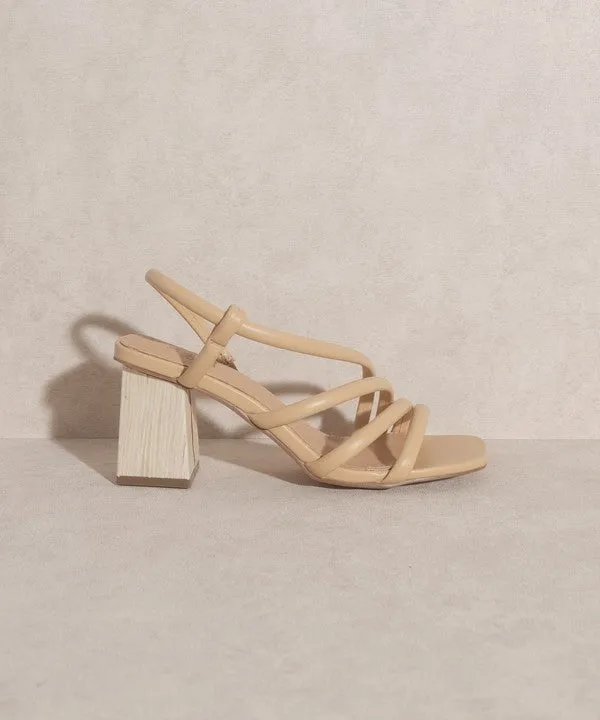 Strappy Wooden Heel Sandal