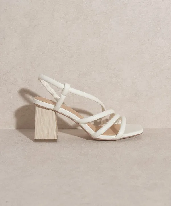 Strappy Wooden Heel Sandal