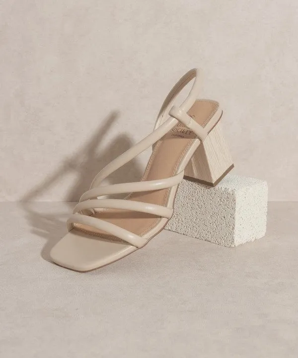 Strappy Wooden Heel Sandal