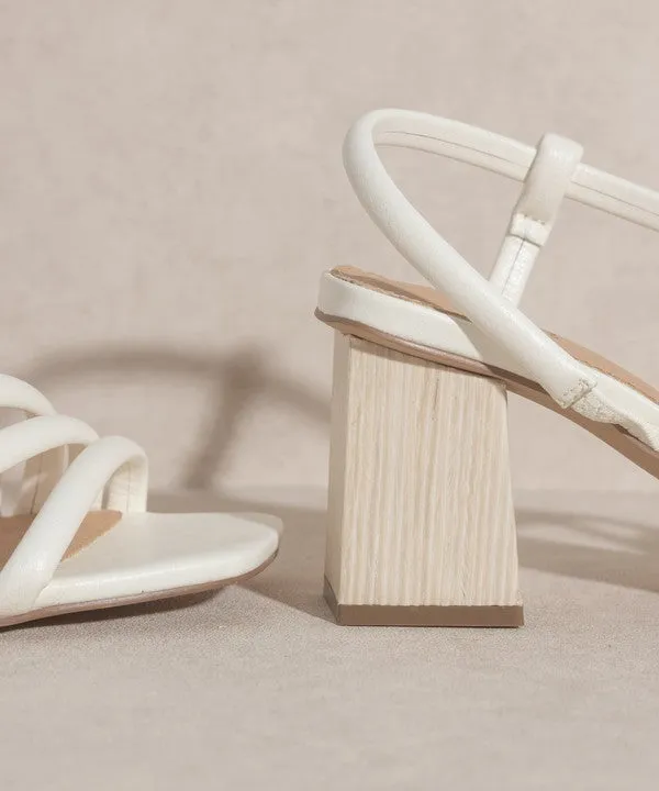 Strappy Wooden Heel Sandal