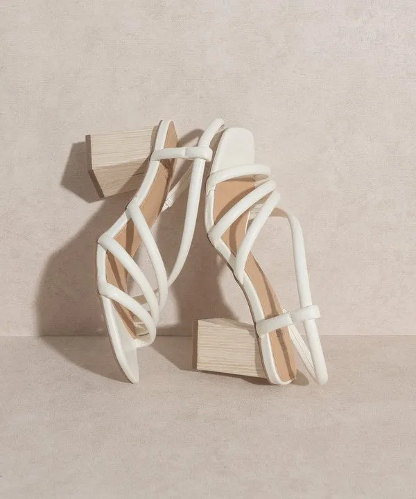 Strappy Wooden Heel Sandal