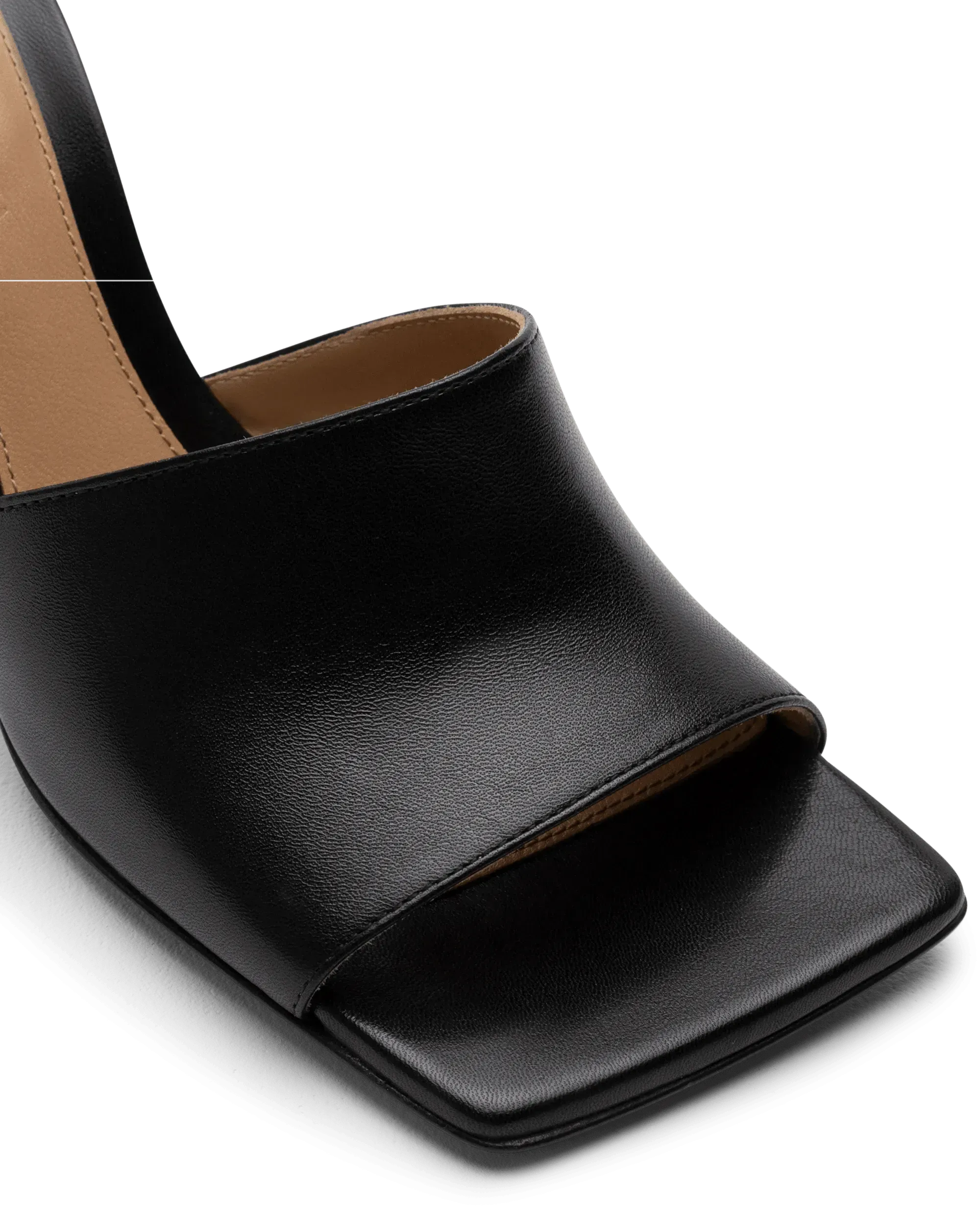 Stretch Open Toe Square Mules