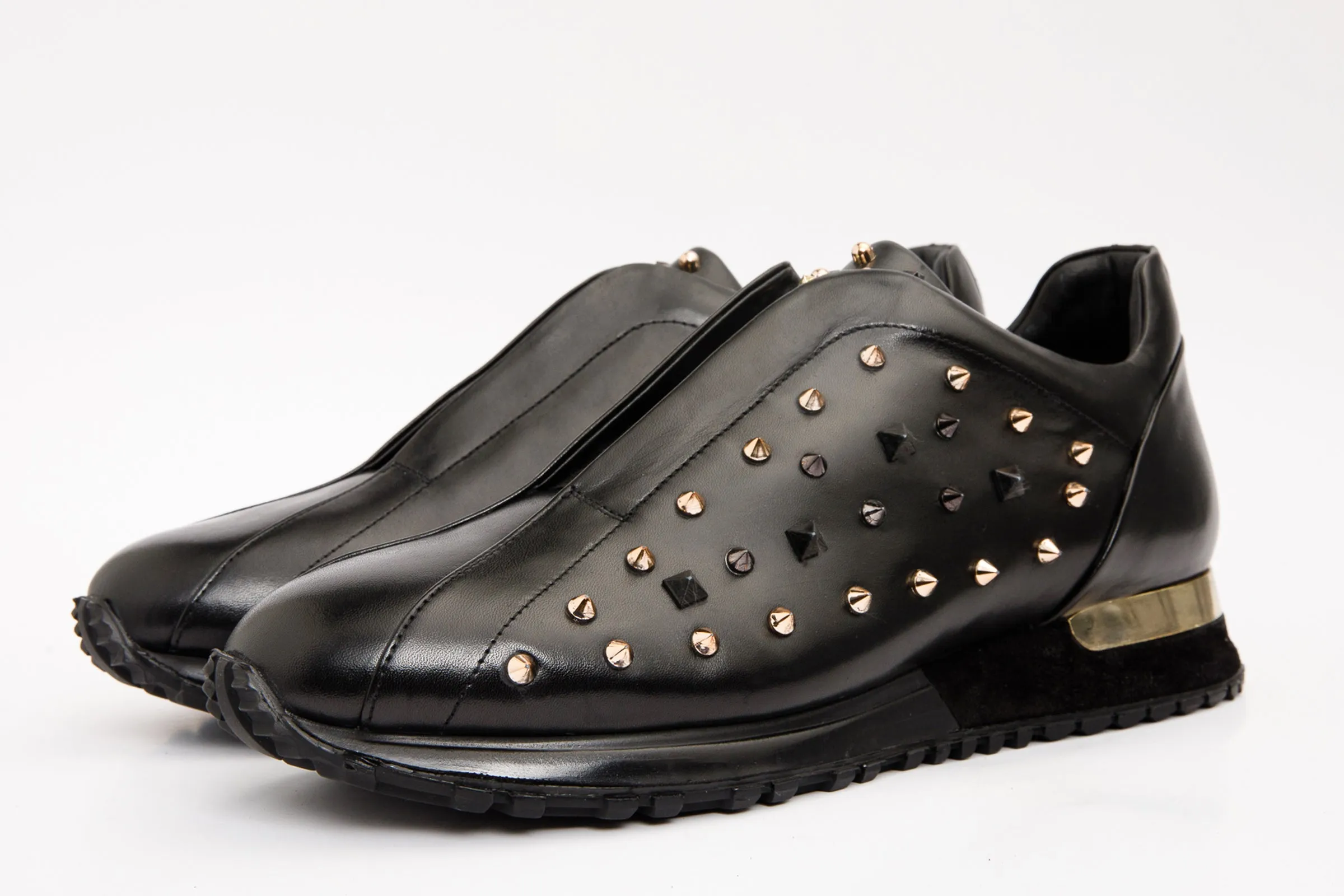 The Infanta Black Spike Leather Men  Sneaker Limited Edition