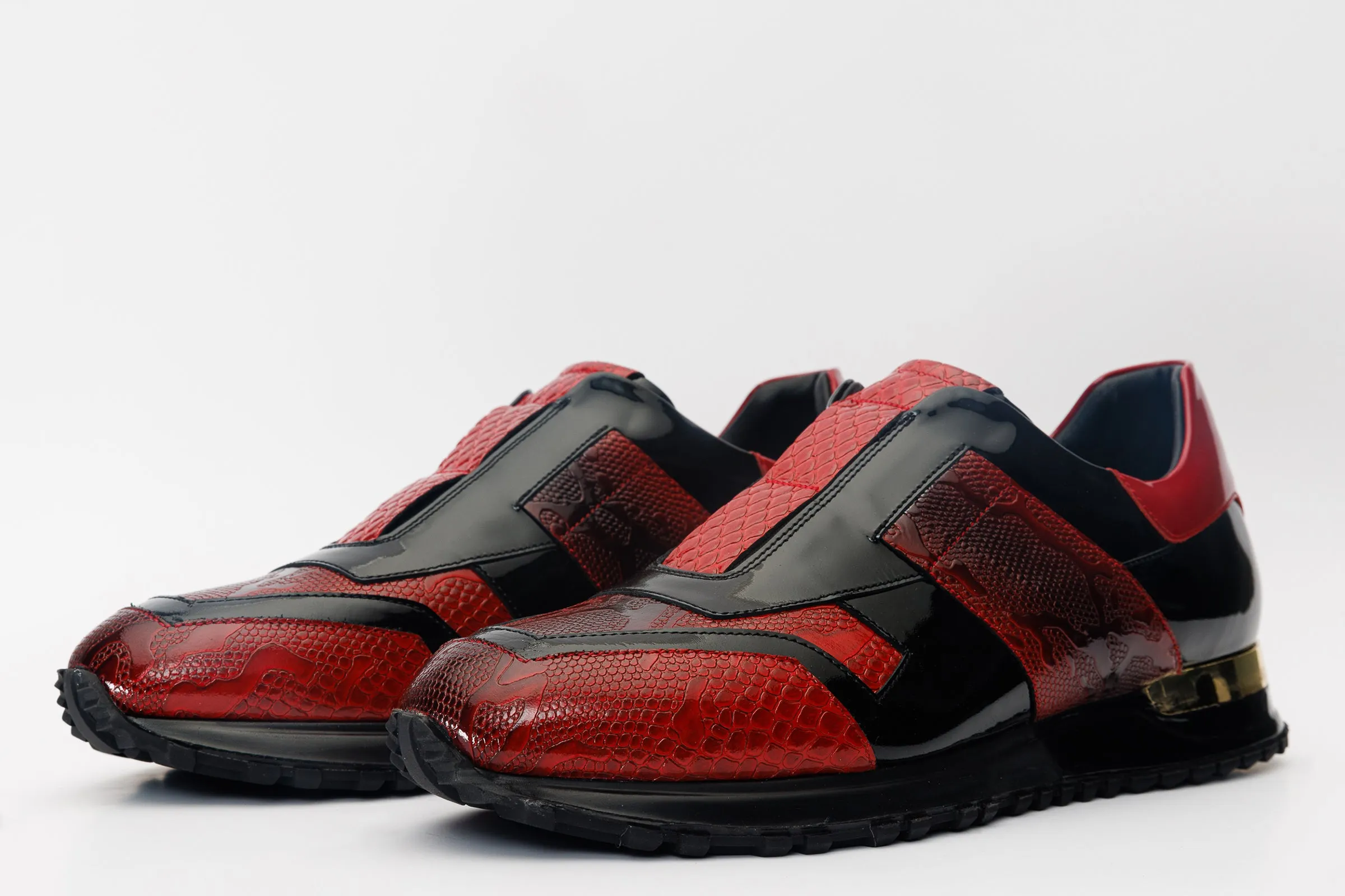 The Milano Snk Red Leather Men Sneaker