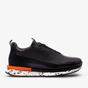 The Milford  Black  Leather Men Sneaker