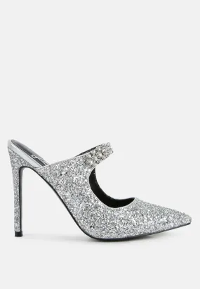 Twinklet Glitter Diamante Embellished Stilettos