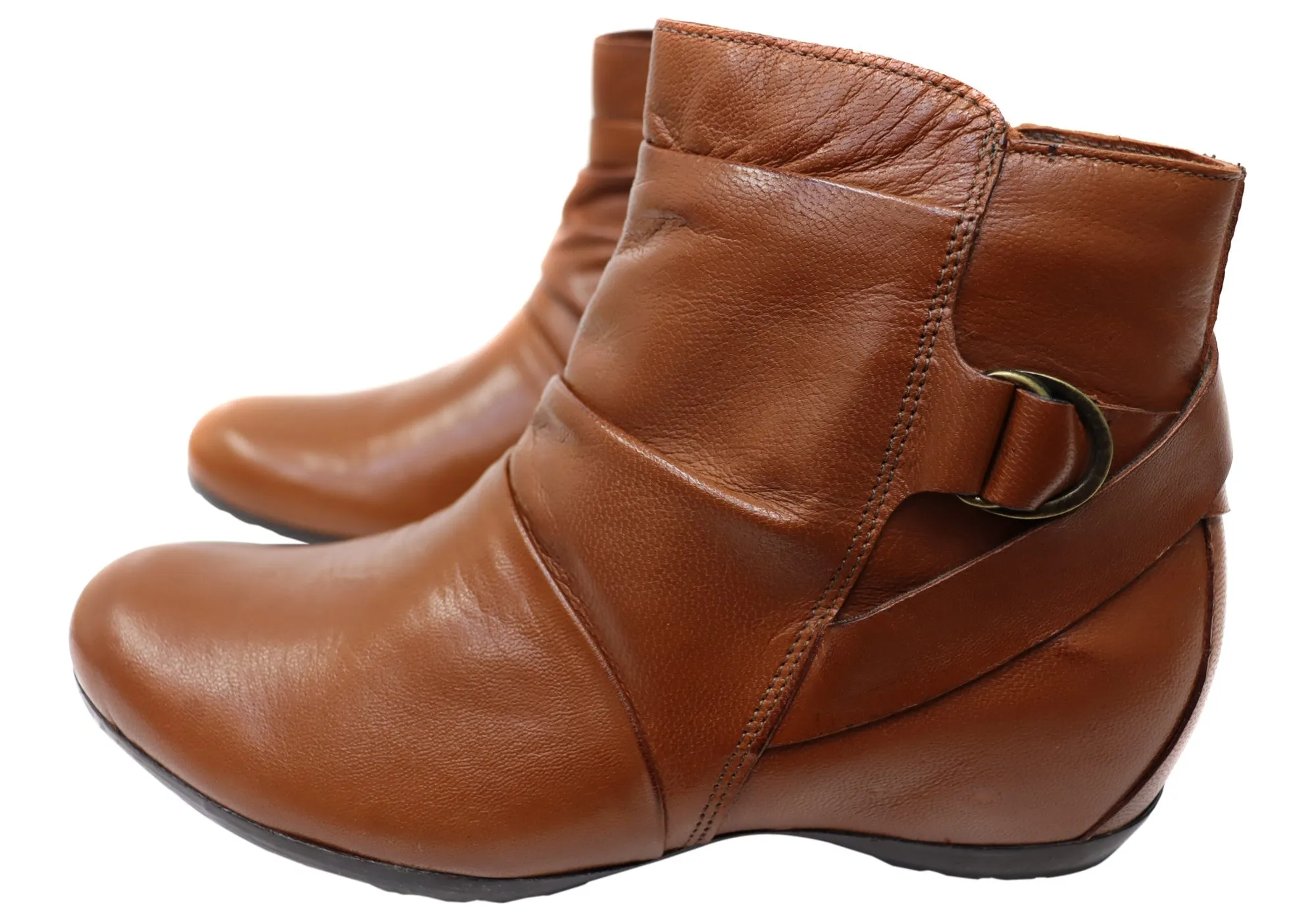 Via Paula Lush Womens Comfortable Brazilian Leather Ankle Boots