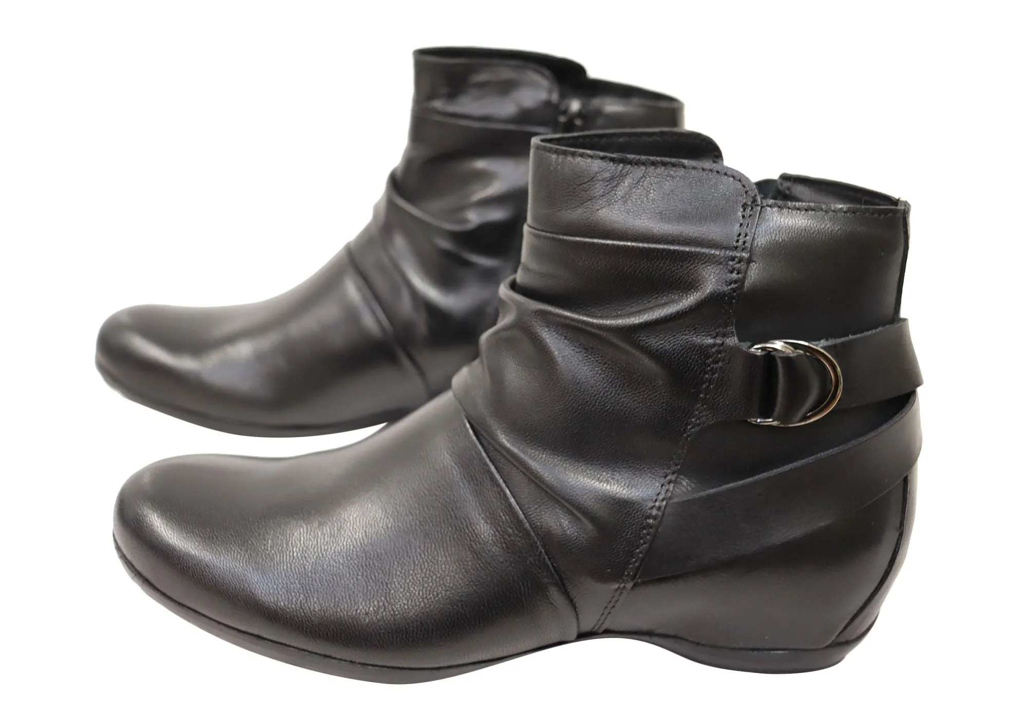 Via Paula Lush Womens Comfortable Brazilian Leather Ankle Boots