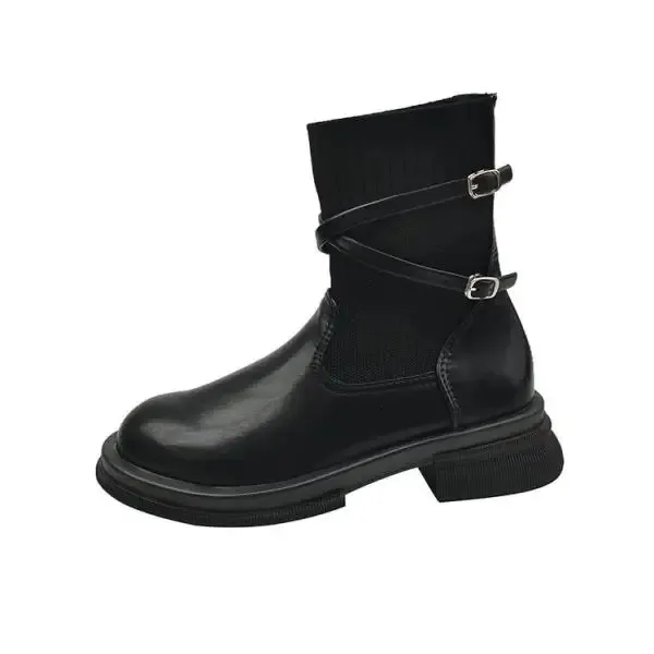 Women - Boots - Leather with Non-Slip Sole - Stylish and Comfortable Footwear