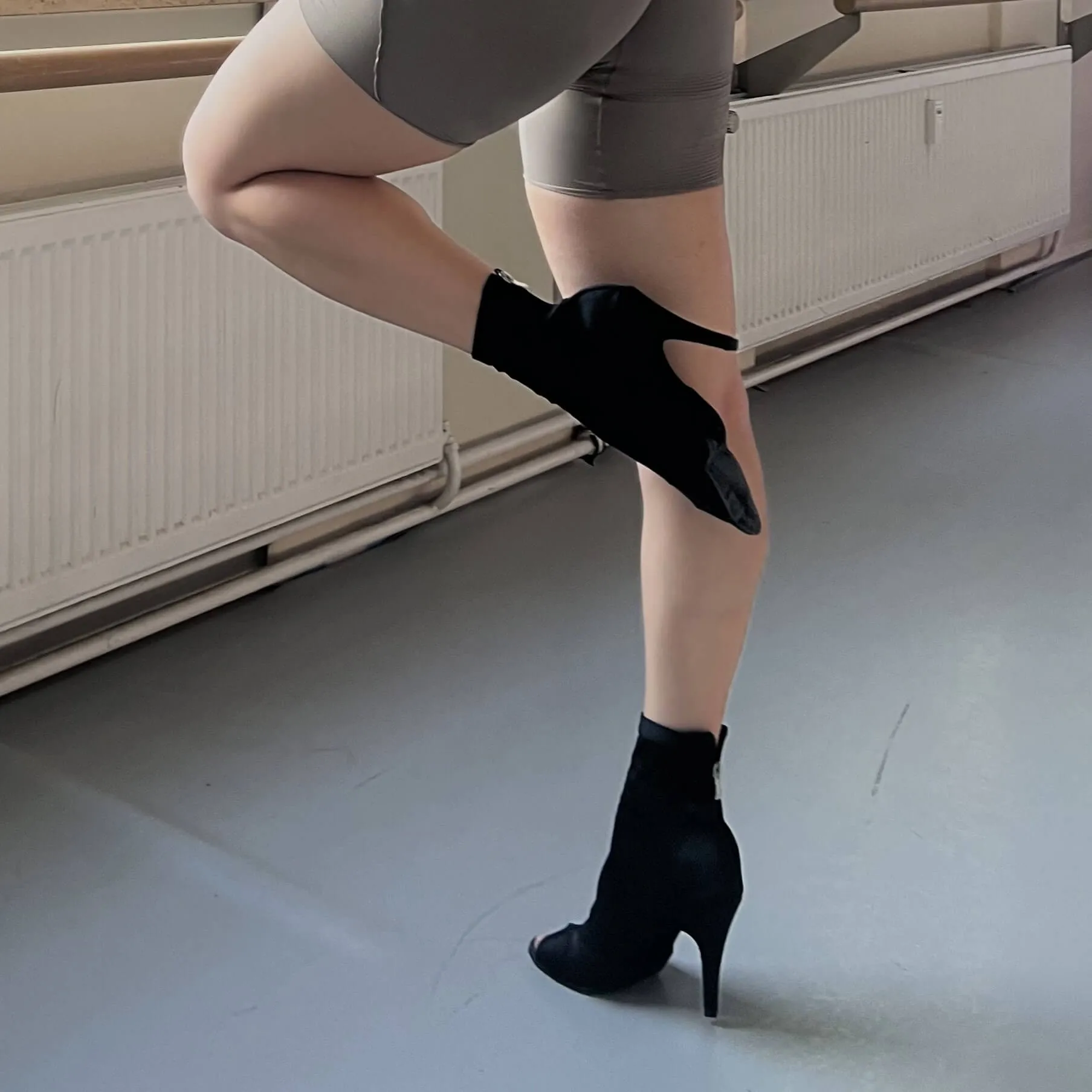 Women Comfortable Elastic Fabric High Heel Dance Boots