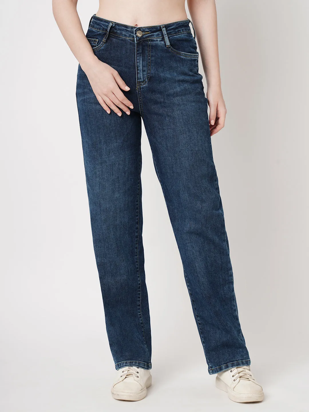 Women High Rise RELAX STRAIGHT Jeans