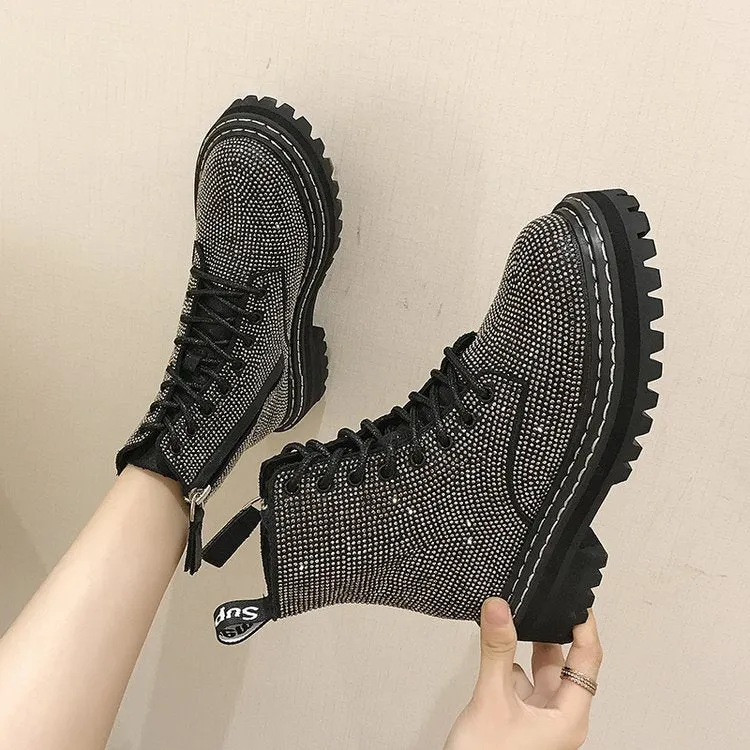 Women Lace Up Ankle Boots