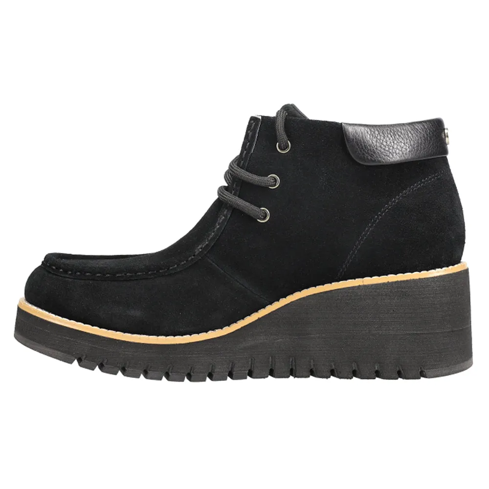 ZEROGRAND City Round Toe Wedge Booties